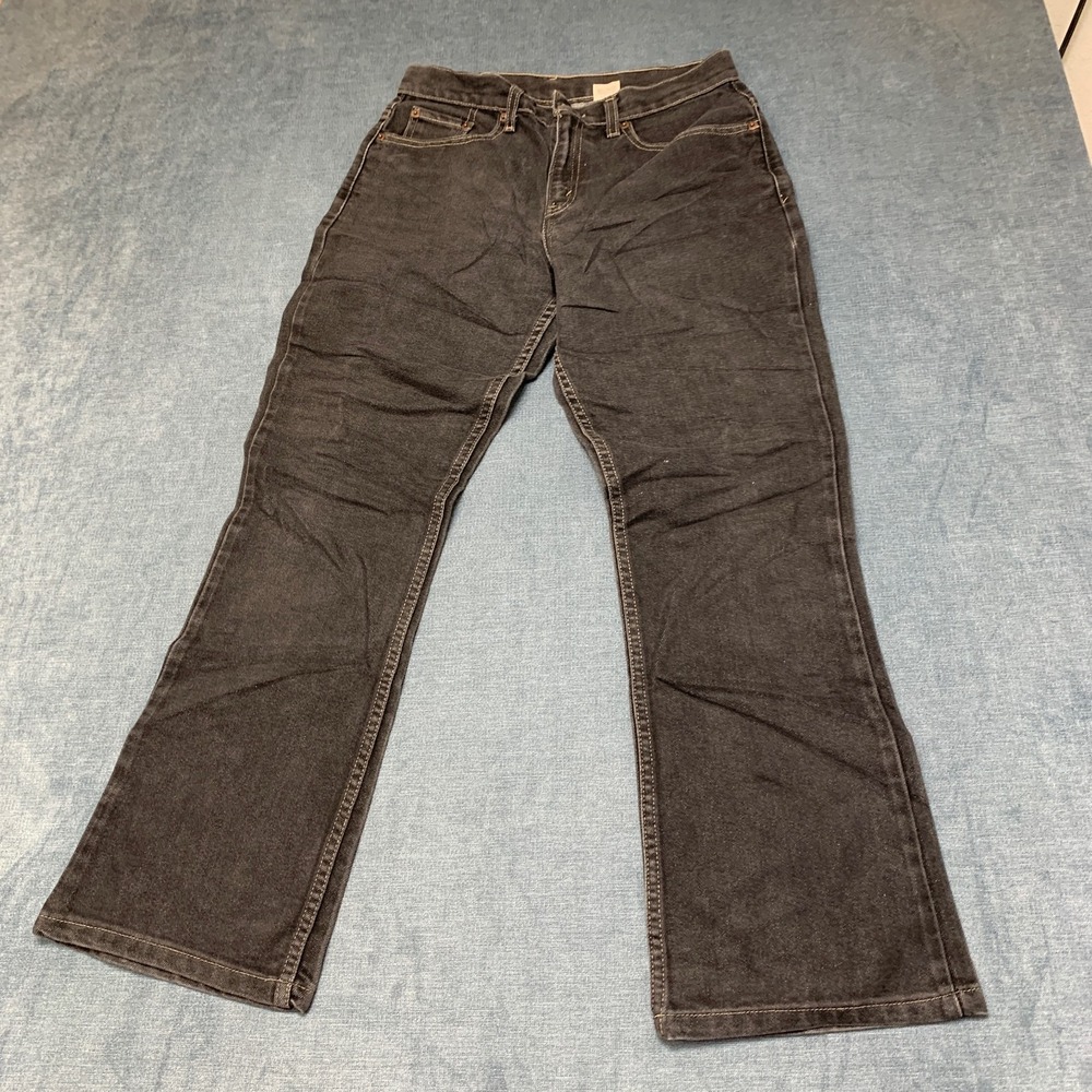 Levi's 515 Boot Cut Jeans Womens 8M Black Denim Dark Wash Lower Rise Pockets